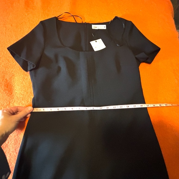 Zara black short sleeve mini dress made in Europe NWT - Picture 10 of 16